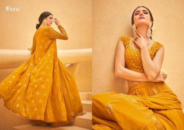 Fiona Crop Top Georgette Designer Salwar Suit Collection